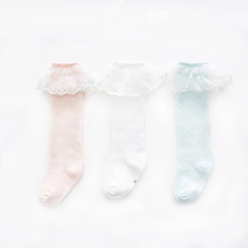 Г. Весна-лето, новые дышащие носки для детей от 0 до 18 месяцев мягкие хлопковые кружевные сетчатые носки принцессы для маленьких девочек