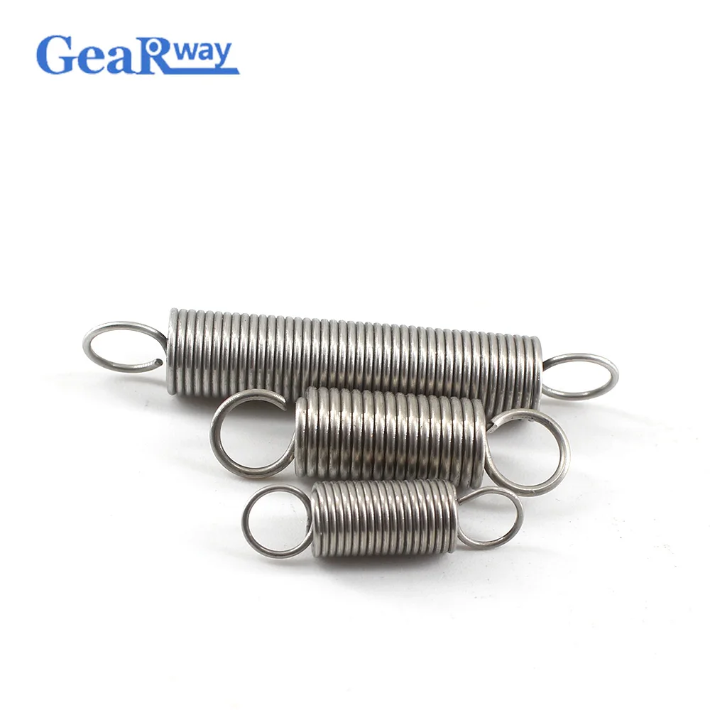 

Gearway 10pcs Stainless Steel Extension Spring with Hooks Long Tension Springs 0.8mm Thickness Small Extension Springs