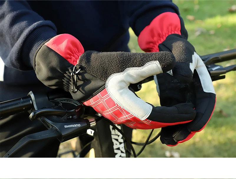 WEST BIKING Зимние перчатки для велоспорта, теплые велосипедные перчатки с сенсорным экраном, ветрозащитные теплые перчатки для спорта на открытом воздухе