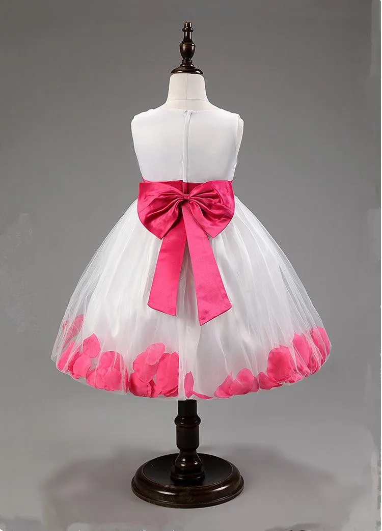 Высокая-конец новые летние цветочные платья для девочек с лепестками нарядные платья для девочек модные Первое Причастие Платья для