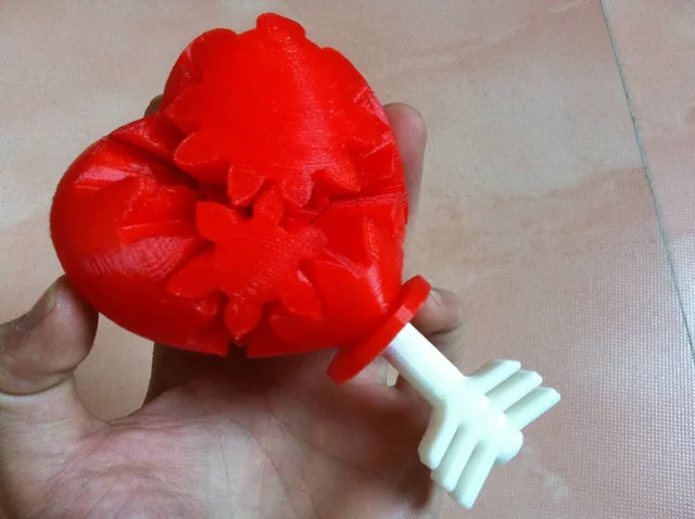 3d printed rotating heart