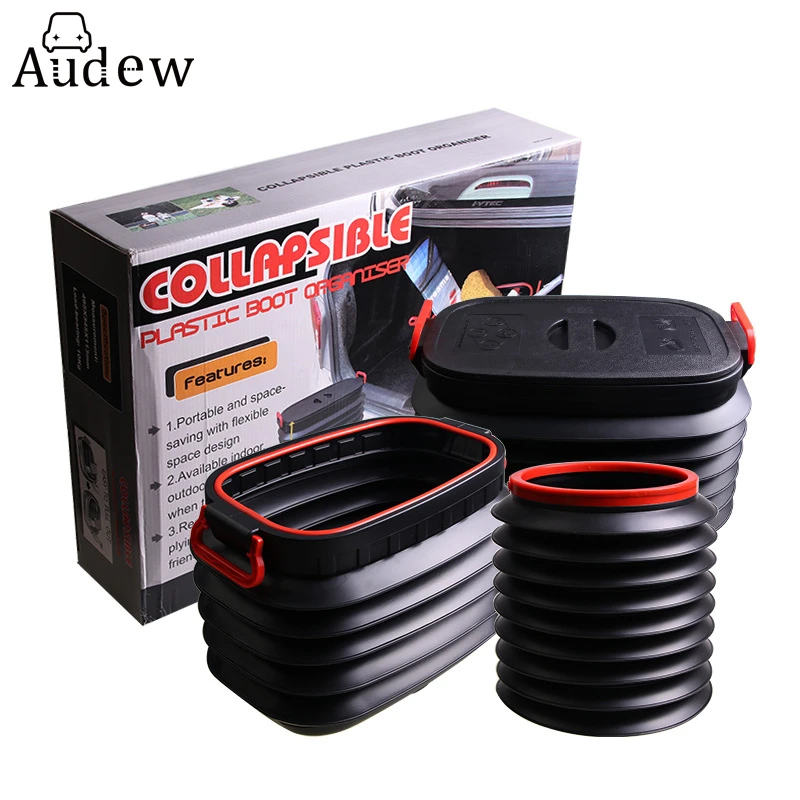 

3PCS 37L/18L/4L Water Bucket Trash Can Car Container Storage Trunk Storage Box Retractable Folding Trash Barrel Container
