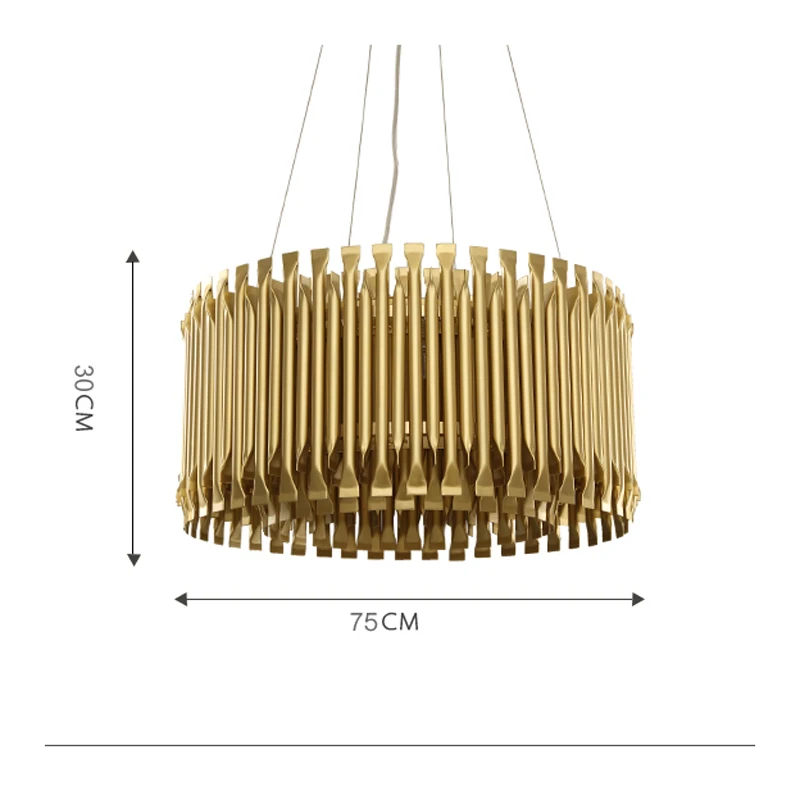 Алюминиевый сплав золото подвесные светильники столовая люстра современная для домашнего освещения высокие потолки гостиная столовая лампа