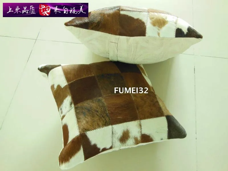 Модные стильные подушки Натуральная воловья кожа натуральная корова кожаные подушки