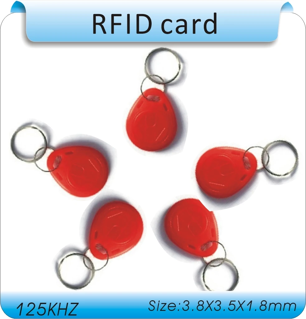 

Free shipping, 50 pcs EM5200 Proximity ID card, 125KHZ frequency, can be Readable & Writable keyfob tags