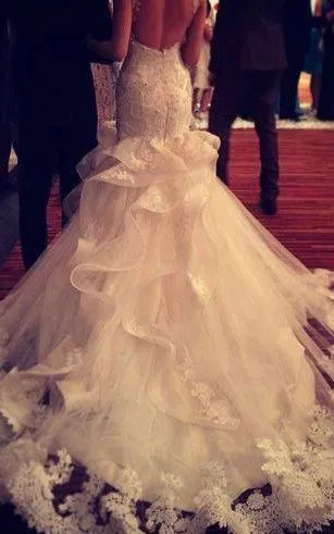 Stunning-fit-and-flare-wedding-dresses-2015-Tight-Bodice-Bridal-Gowns-Mermaid-Custom-Made-vestido-de (1)