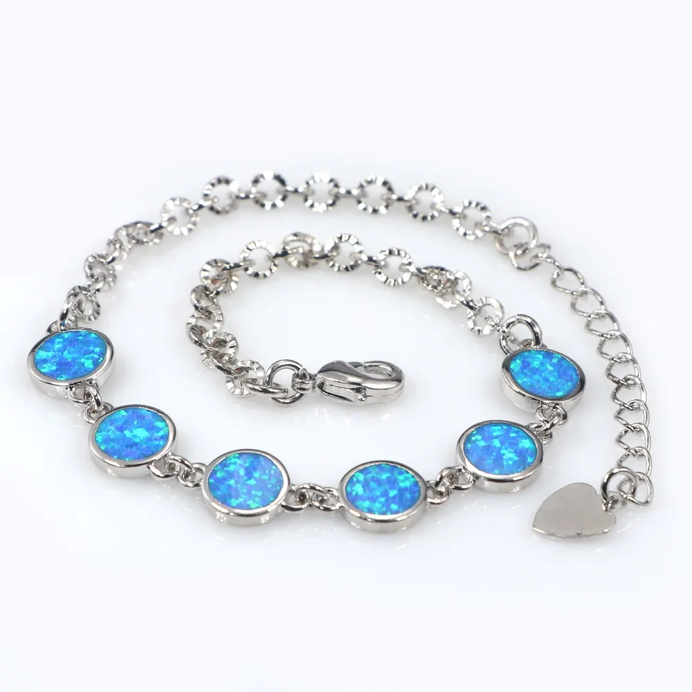 SZ0113 дизайн синий огненный опал простой геометрический к-образный браслет женский браслет модное ювелирное изделие подарок