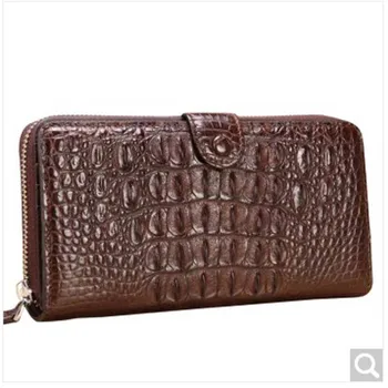 

luoliani Crocodile leather man clutch bag unilateral handbag wallet multi-card large capacity men's purse