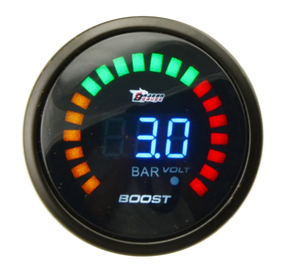 

3.0 BAR 2"52mm Boost Turbo Pressusre Gauge Meter With Sensor LED Analog Digital