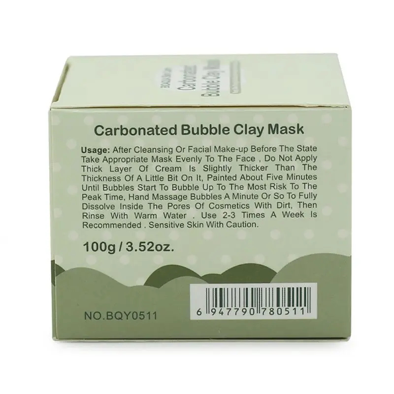 Новая глиняная маска для глубокого очищения пор, газированные пузырьки, против акне, увлажняющая маска для лица, горячая распродажа