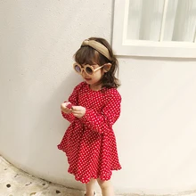 Г. Новинка; весеннее модное платье в горошек для девочек