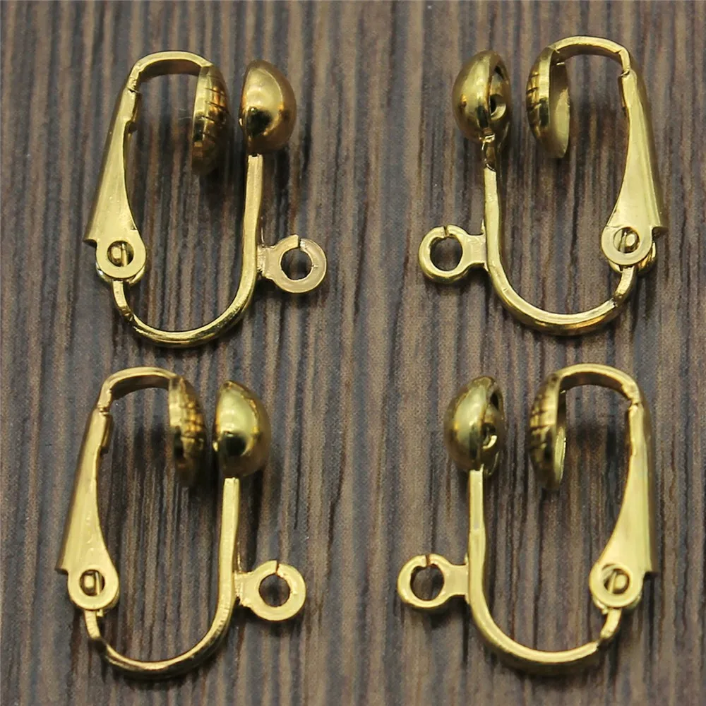 10pcs/lot 3 Colors 15mm Ear Clip Earring Back Earring Hook Earring Finding Connector DIY Jewelry ...