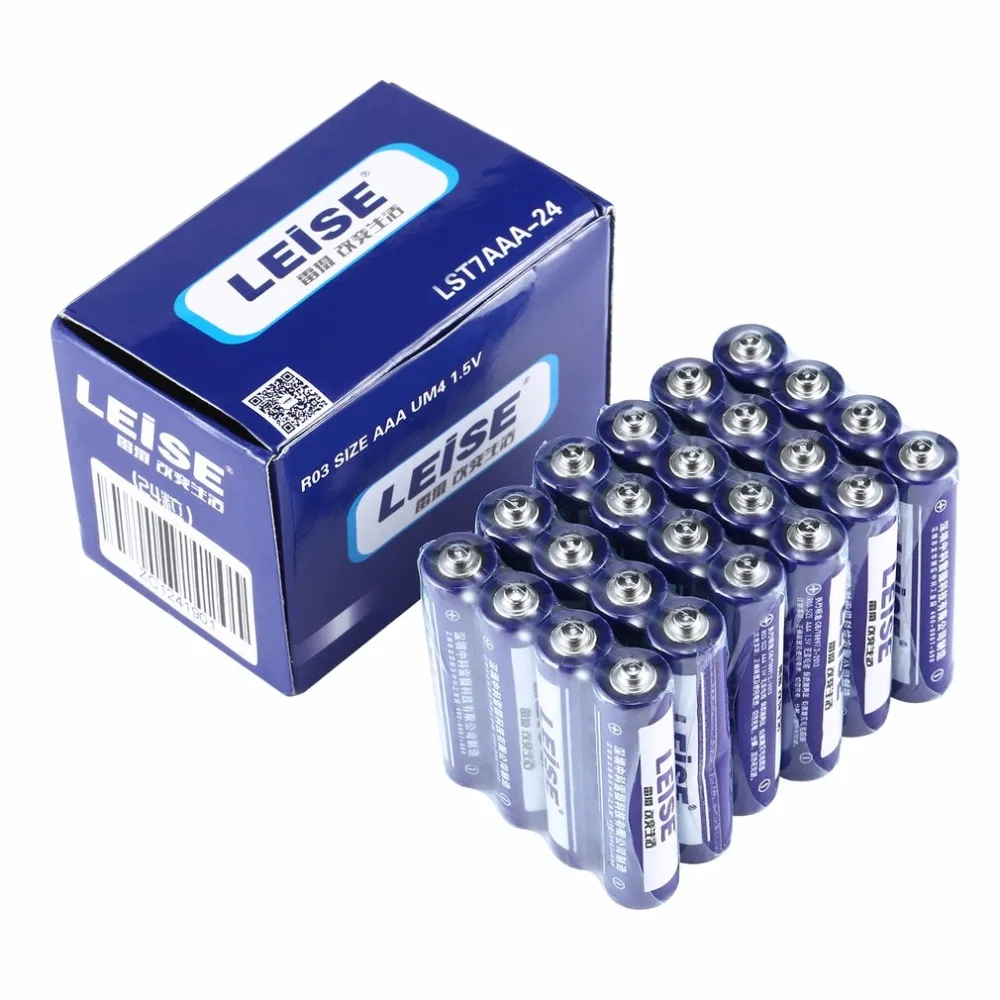 Buy 24pcs/lot LEISE R03 Size AAA UM4 1.5V Battery