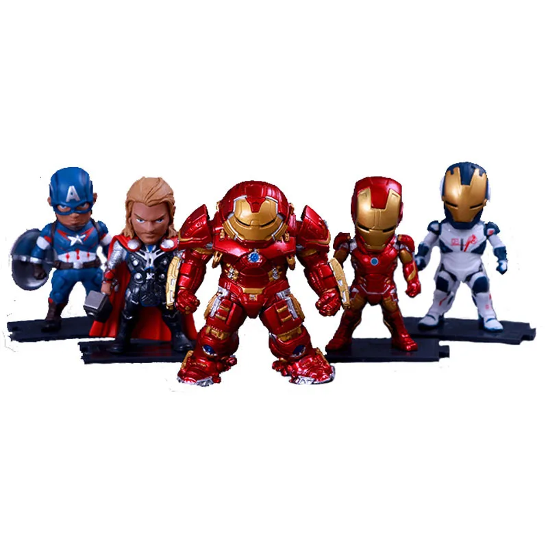 

Hot Marvel 5pcs/set 8-10cm Super Hero The Avengers action figure Toys Iron Man Thor Captain America Hulk thor toy