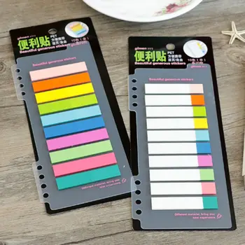 

1 Pcs 10 Colors PET 20 Sheets Per Color Index Tabs Flags Sticky Note for Page Marker Stickers Office Accessory Stationery