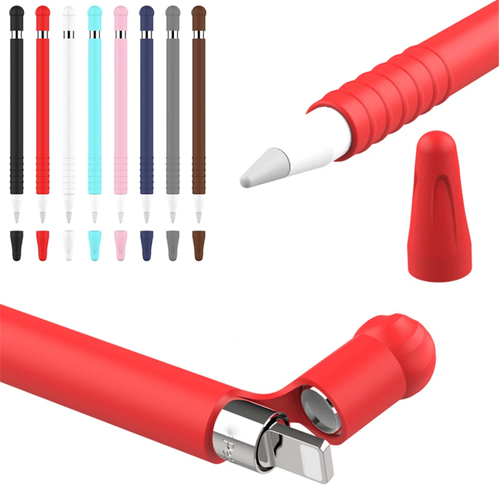 

Protective Skin Case For Apple Pencil 1 Silicone Nib Cover Sleeve Wrap Tip Holder for iPad Pro Mini Tablet Pen Accessories