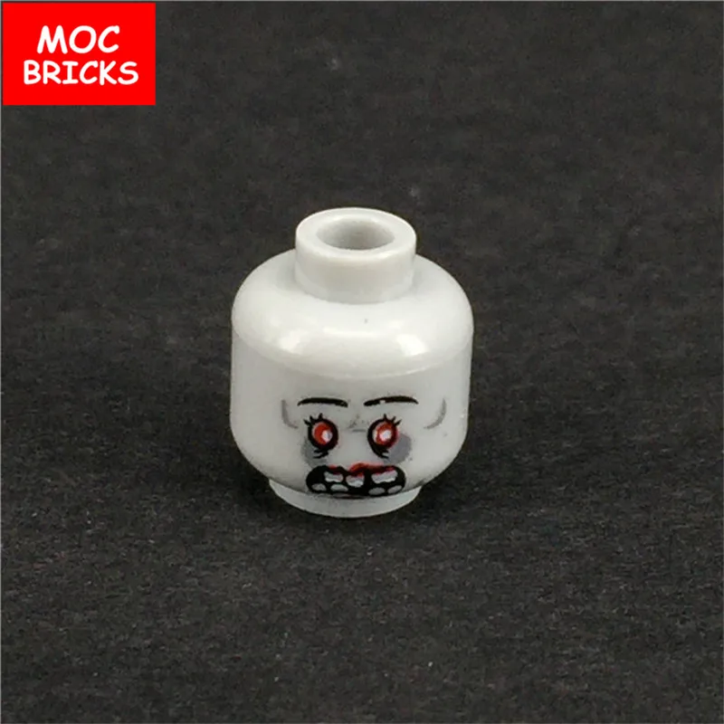 10 шт./лот кубики Moc Мужская и женская фигура голова лицо выражение DIY мини куклы строительные блоки кирпичи игрушки для детей Подарки - Цвет: NO.3