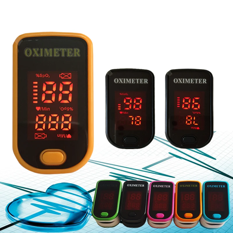 

10 pieces/Lot~~Clear LED 5 color CE ISO Fingertip Pulse oximeter spo2 PR monitor, Blood oxygen meter Monitor pulsioximetre