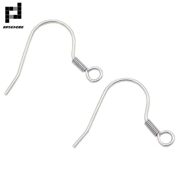 

BASEHOME 100pcs Stainless Steel Eearrings Hook Settings Anti Allergies Hooks Connector Claps for DIY Earrings Making