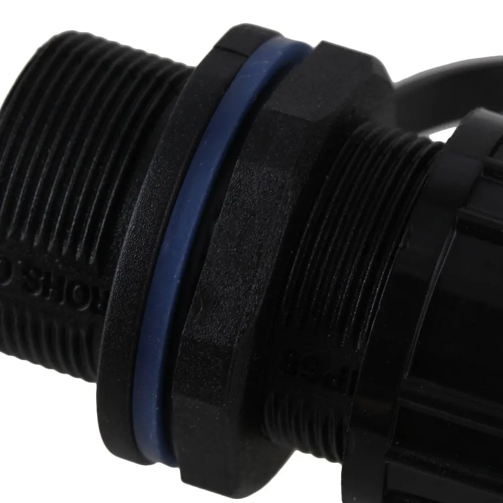 Ethernet LAN Black IP68 Protection M20 Stuffing Locknut Plastic RJ45 Waterproof Gland Connector