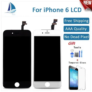 2017 Hotsale Grade AAA 4.7 inch Replacement Screen LCD For iPhone 6 Display With Digitizer Touch Screen Assembly in Black White