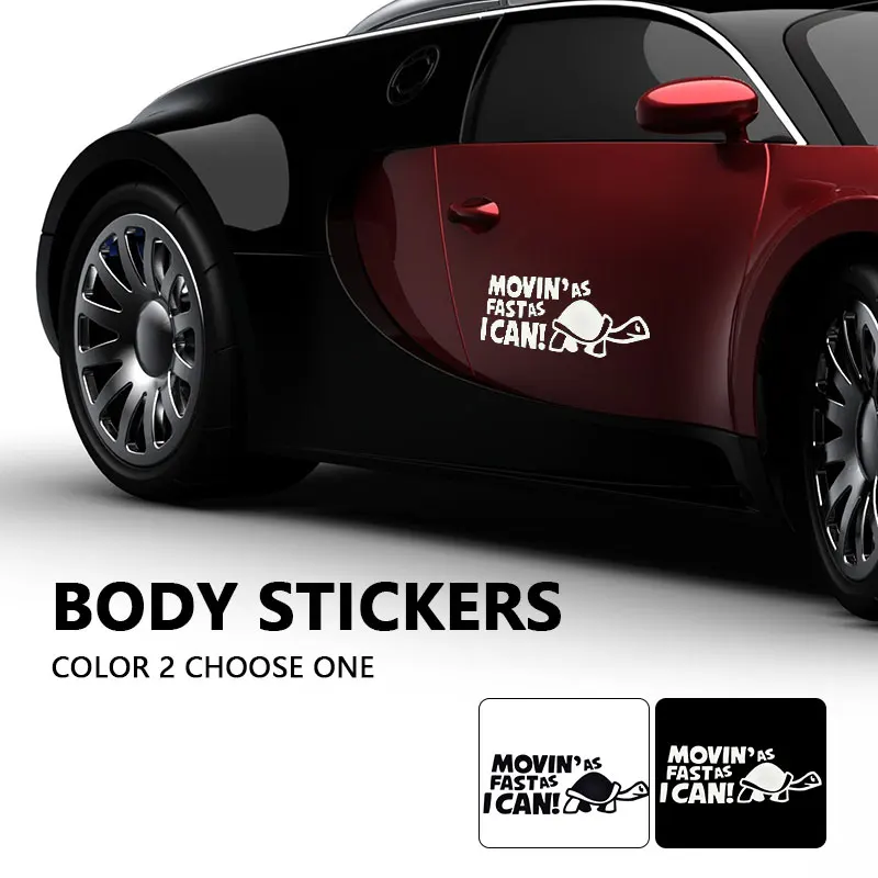 

Vehemo MOVIN'S FAST AS I CAN Car Decals Car Protection Film Side Mirror Decals for Vehicle Car Sticker Universal Car Styling