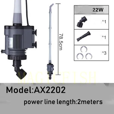 SUNSUN автоматический насос для замены воды в аквариуме, инструменты для очистки гравия, фильтр для промывки песка, автоматический очиститель аквариума - Цвет: AX2202(22W)