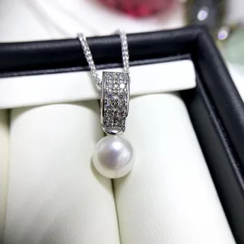 

925 Silver Pendant Parts Setting Mounting Pendant Findings and Component for Freshwater Edison Pearls Corals Jade Stones Beads