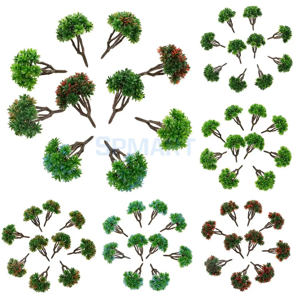 

Set of 60 Pieces 7cm/2.75'' 1:150 N Scale Model Green Trees Layout Landscape Scenery Diorama Wargame Accessory DIY