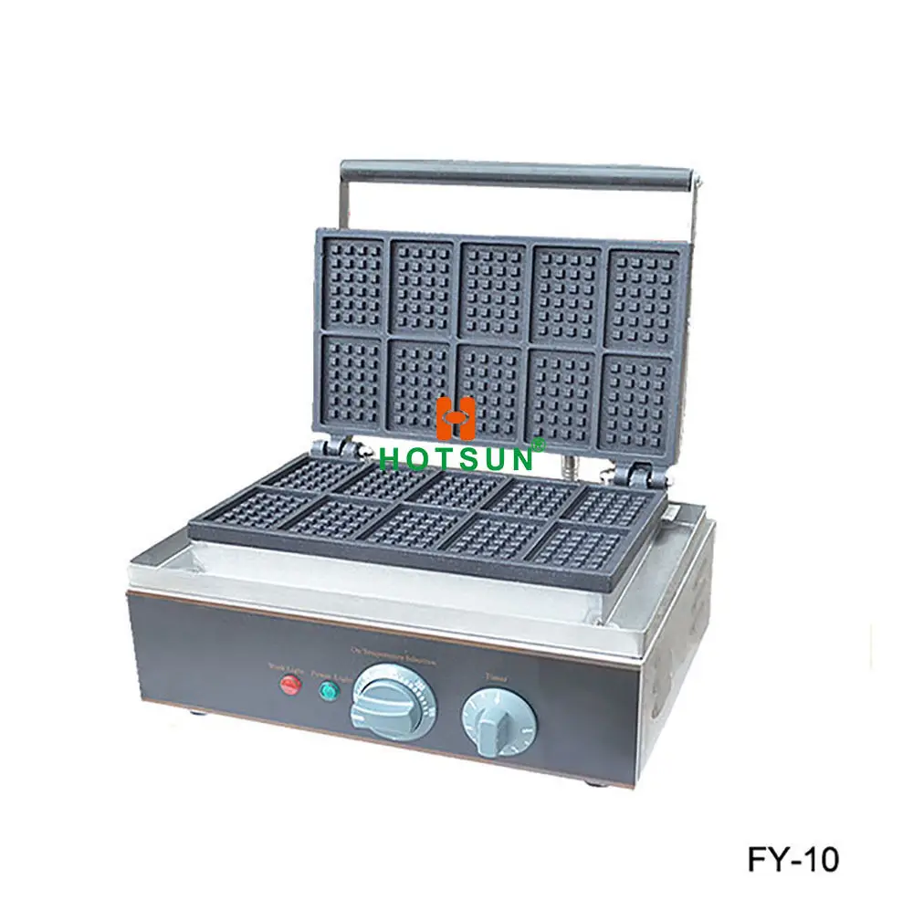 Commercial Nonstick Electric Mini Square Belgian Waffle Maker Iron