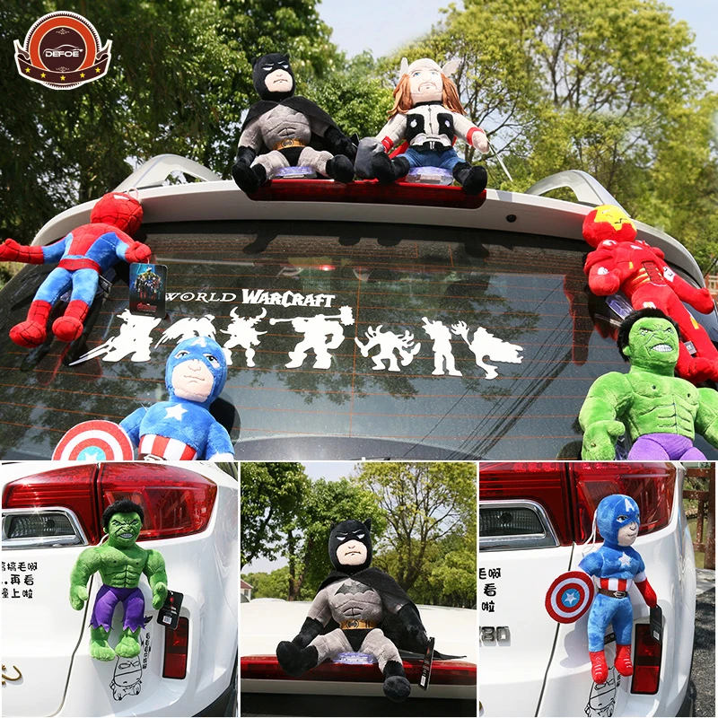 

Creative car sticker roof decoration doll The Avengers fashion car stickers size 30 cm Do not hurt paint Strong suction freeship