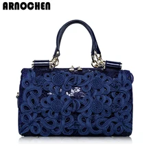 ARNOCHEN бренд европейские Роскошные Сумки Для женщин сумки, изготавливаемые под заказ, высокое качество, кружевное Сумки из натуральной кожи Лакированная кожа Для женщин Сумка bolsa WYQ599