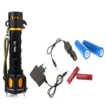

Hot Sale Focus Torch Light New Zoomable 2000Lm T6 Led Flashlight Focus Torch Eu/US Charger Battery