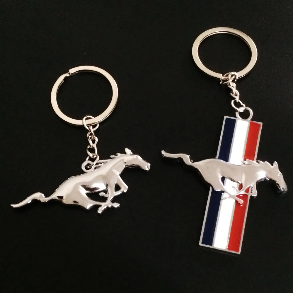 New Zinc Alloy Mustang Car Logo Keychain For Ford Mustang Chaveiro Keyring Sport Key chain ring
