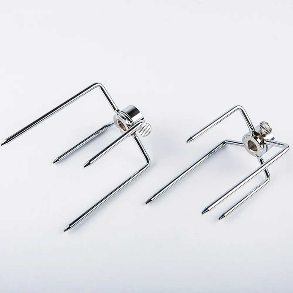 2 Pz/set BARBECUE In Acciaio Inox Forchette Carbone Chicken Grill Girarrosto Barbecue Campeggio Esterno di Picnic Strumenti di Cottura Gadget