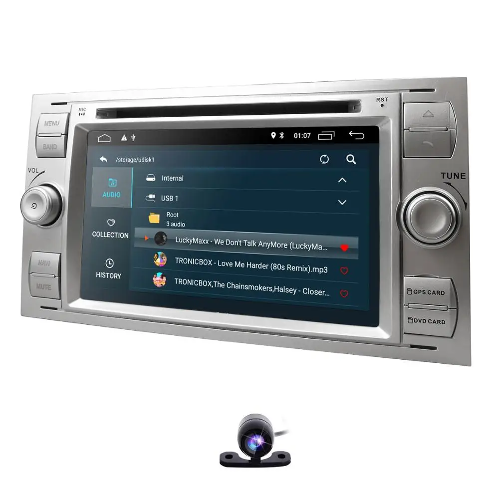 Discount Quad Core AutoRadio 2 din Android 9.0 Car DVD Multimedia Player for Focus 2 3 Mondeo S C Max Fiesta Galaxy Car Audio Wifi 2
