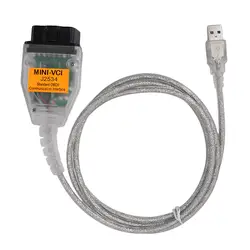 10 шт. V13.00.022 мини VCI J2534 для TIS Techstream Стандартный OBD2 Связь Интерфейс MINI-VCI автомобиля диагностический кабель