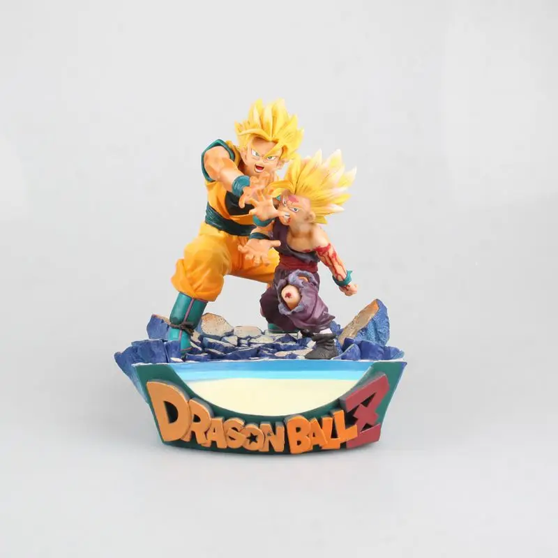 Dragon Ball Z отец и сын камехамеха Vs клеточная фигурка Гоку Гохан ПВХ Рисунок игрушки рождественские подарки