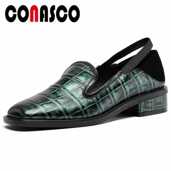 

CONASCO Fashion Brand Women Genuine Lather Pumps High Heels Spring Summer Sexy Party Dancing Shoes Woman High Quality Pumps