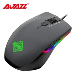 Ajazz AJ903 игровой проводная usb-мышь Мышь 16000 Точек на дюйм RGB подсвеченные мышки 32bit ускорением 50G индивидуальные макропрограммирование Мышь