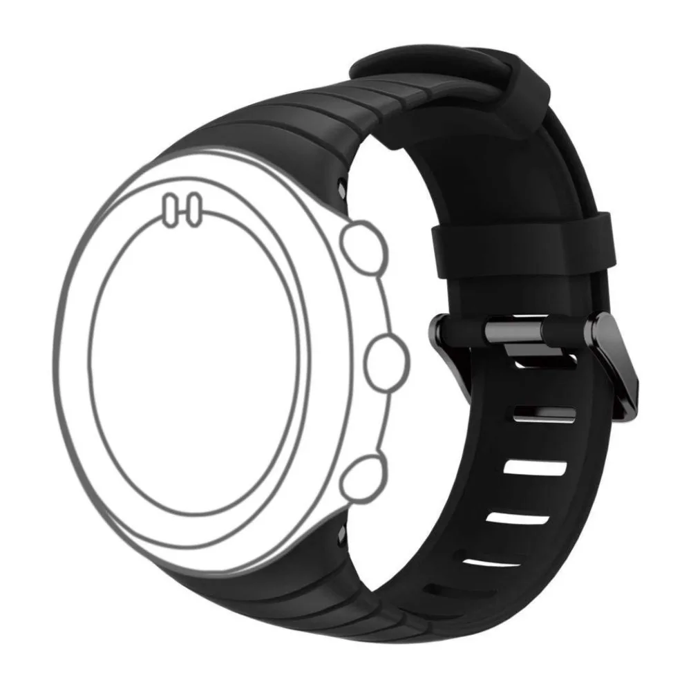 Rubber Replacement Watch Band for Suunto Core Smart Watch with Metal Clasp Small Large  (14)
