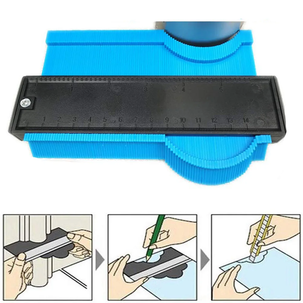 

6 Inch Plastic Contour Gauge Duplicator Tool for Winding Pipes Woodworking Tiling Laminate Tiles General Tools