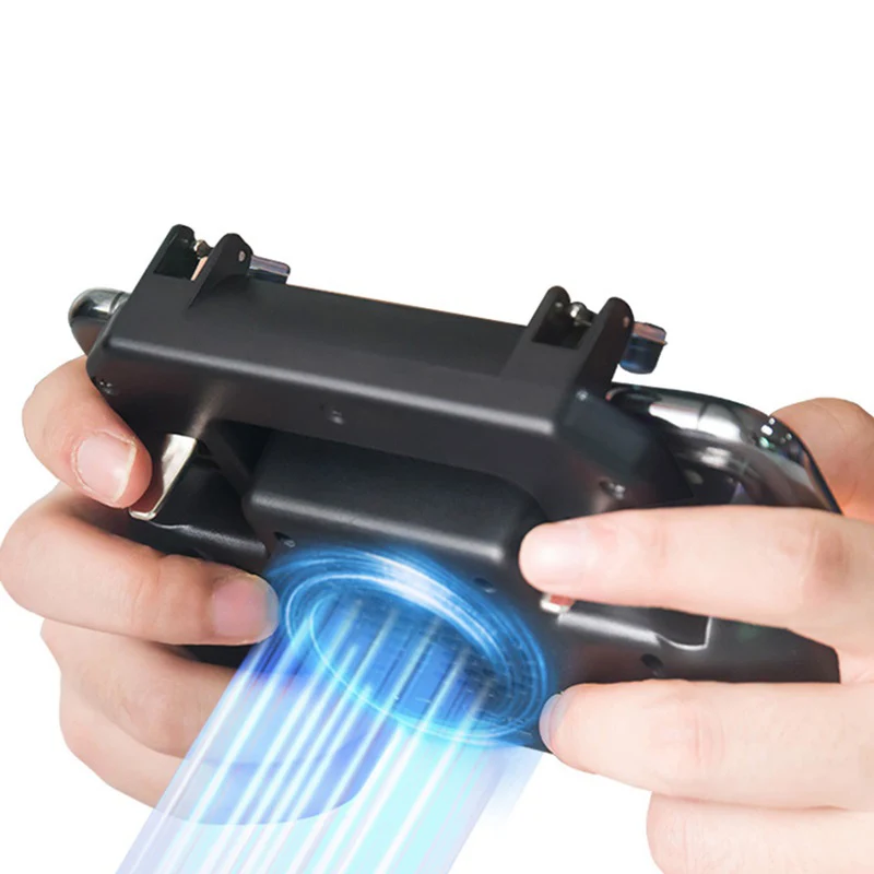  Pubg mobile game trigger controller holder pubg gamepad joystick Cooler Fan with 2000mAh power bank