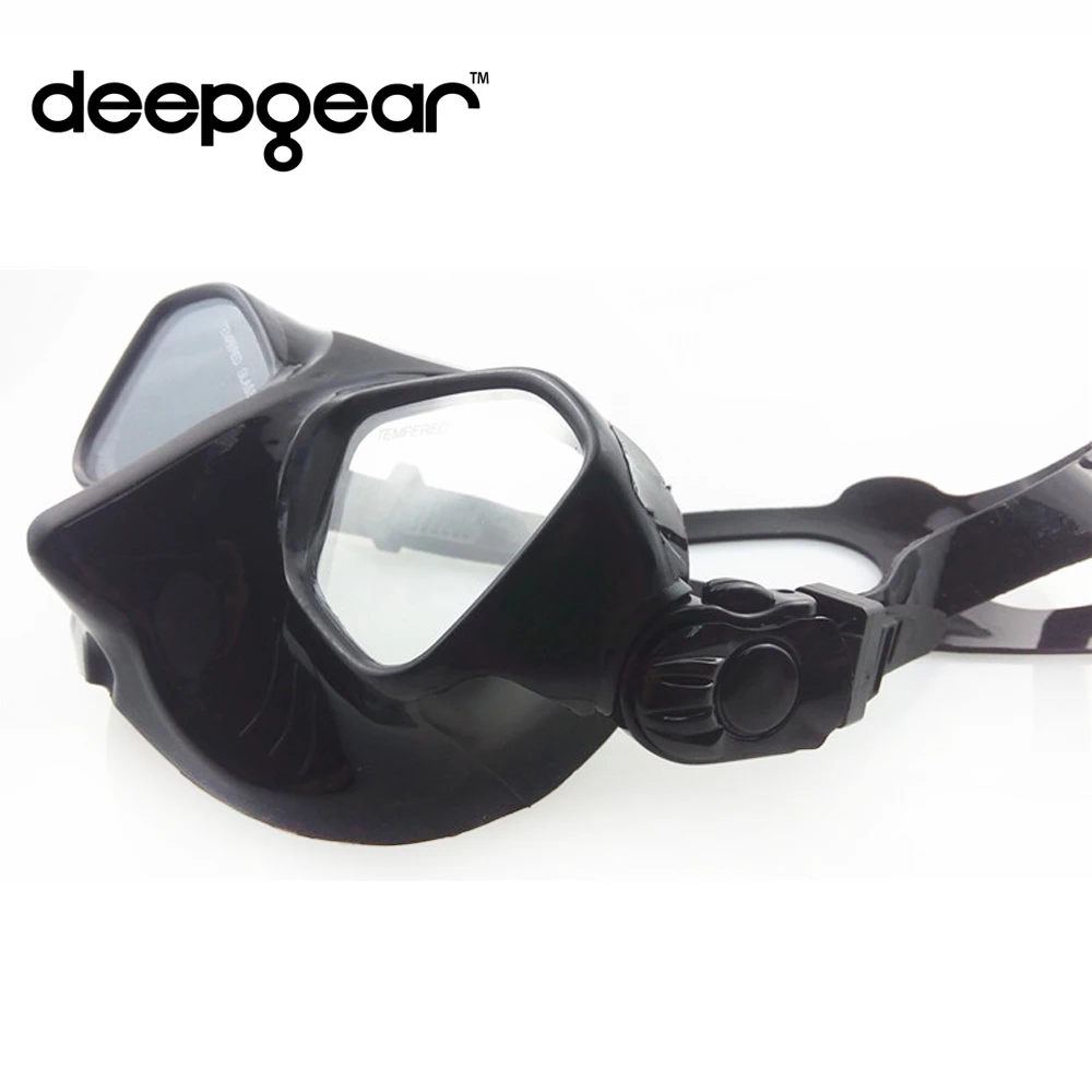 Deepgear أعلى المعدات الأسود سيليكون الغوص قناع الغوص التروس و غص الانظار spearfishing قناع غص flexable Deepgear أعلى المعدات الأسود سيليكون الغوص قناع الغوص التروس و غص الانظار spearfishing قناع غص flexable