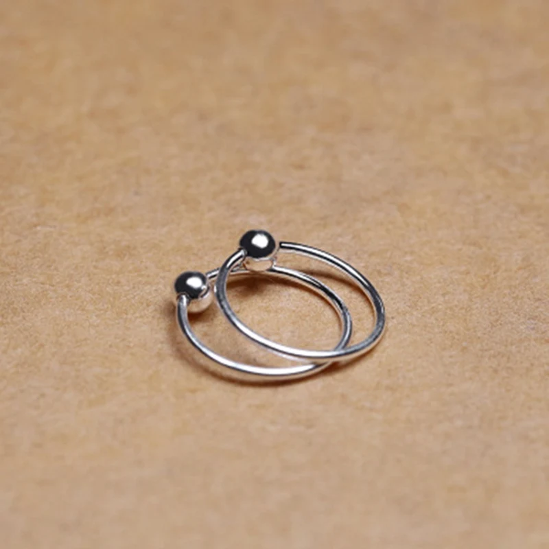 1pair Surgical Steel Hoop Nose Ring Ball Closure Lip Ear 1pair Surgical Steel Hoop Nose Ring Ball Closure Lip Ear Eyebrow Universal Piercing Cartilage Earring 4 Size In Stud Earrings From Jewelry