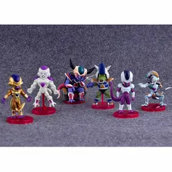 8-9 см Dragon Ball Золотой и белый Frieza 6 шт./компл. игрушки из ПВХ аниме Рисунок Саян Модель Кукла Украшения дети подарок juguetes Z81