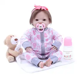 43 см DIY Reborn Baby Моделирование куклы реалистичные мягкие силиконовые Reborn Baby яркий куклы 18 "ручной Reborn Bonecas Рождество brinquedos