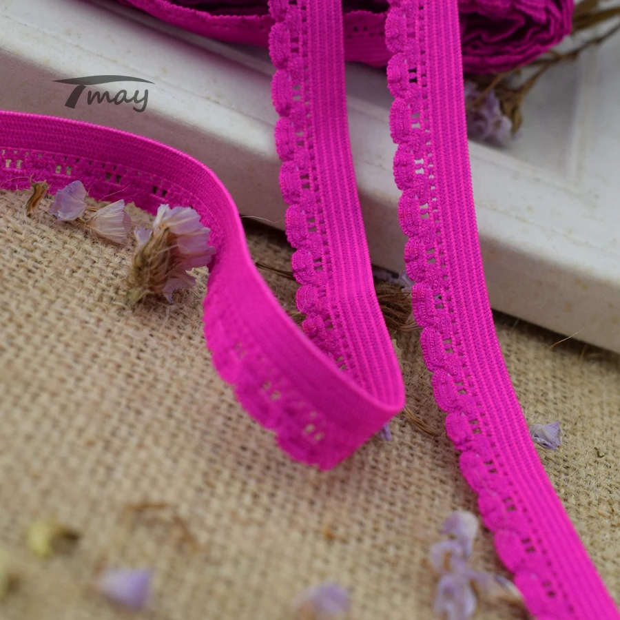 Эластичные ленты неонового цвета 8 ярдов/партия тянущиеся эластичные с кружевной