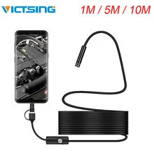 VicTsing 1m 3 в 1 Android Тип-C USB эндоскоп Камера Wi-Fi бороскоп 6 СВЕТОДИОДНЫЙ Змея Камера для Mac OS Windows Инструменты для ремонта автомобиля