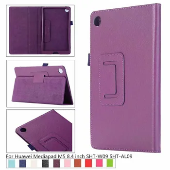 

For Huawei Mediapad M5 8.4 SHT-W09 SHT-AL09 Case Flip Litchi PU Leather Cover for Huawei M5 8.4" 2018 Tablet PC Folio Case + pen
